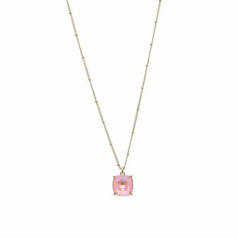 ketting goud roze kristal hanger