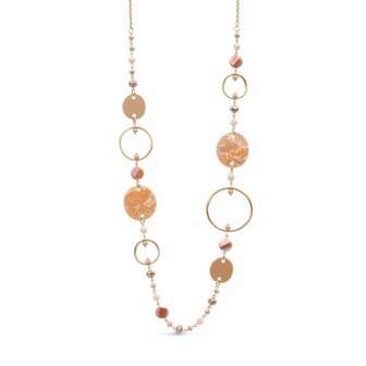 ketting babeza beige nude hars parels